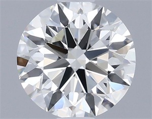 Picture of Natural Diamond 0.53 Carats, Round with Excellent Cut, H Color, VVS2 Clarity and Certified by IGI