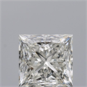 Natural Diamond 0.91 Carats, Princess with  Cut, H Color, VS1 Clarity and Certified by GIA
