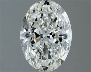 Picture of Natural Diamond 1.00 Carats, Oval with  Cut, H Color, SI1 Clarity and Certified by IGI