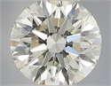 Natural Diamond 0.56 Carats, Round with Excellent Cut, K Color, VVS2 Clarity and Certified by GIA