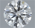 Natural Diamond 0.74 Carats, Round with Excellent Cut, F Color, SI1 Clarity and Certified by GIA
