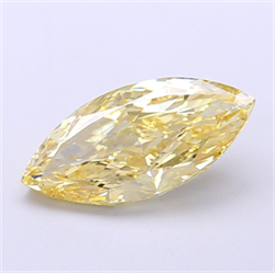 Picture of Lab Grown Diamond 2.55 Carats, Marquise with  Cut, Fancy Yellow Color, VS1 Clarity and Certified by IGI