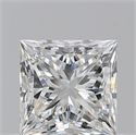 Natural Diamond 0.90 Carats, Princess with  Cut, H Color, VVS2 Clarity and Certified by GIA