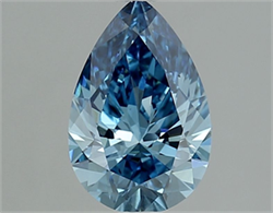 Picture of Lab Grown Diamond 1.52 Carats, Pear with  Cut, Fancy Vivid Blue Color, VS2 Clarity and Certified by IGI