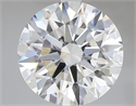 Lab Grown Diamond 6.19 Carats, Round with Ideal Cut, F Color, VVS2 Clarity and Certified by IGI