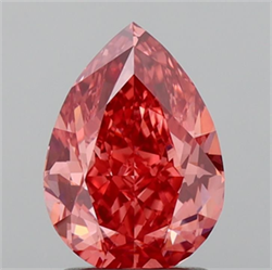 Picture of Lab Grown Diamond 2.03 Carats, Pear with  Cut, Fancy Vivid Pink Color, VS1 Clarity and Certified by IGI