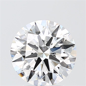 Picture of Lab Grown Diamond 3.07 Carats, Round with Ideal Cut, E Color, IF Clarity and Certified by IGI