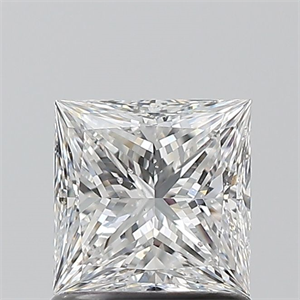 Picture of Natural Diamond 1.02 Carats, Princess with  Cut, E Color, SI1 Clarity and Certified by GIA