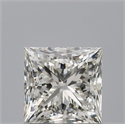 Natural Diamond 0.71 Carats, Princess with  Cut, G Color, IF Clarity and Certified by IGI