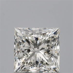 Picture of Natural Diamond 0.71 Carats, Princess with  Cut, G Color, IF Clarity and Certified by IGI
