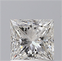 Natural Diamond 1.00 Carats, Princess with  Cut, F Color, VS2 Clarity and Certified by GIA