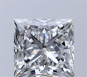 Picture of Natural Diamond 0.91 Carats, Princess with  Cut, E Color, SI1 Clarity and Certified by GIA