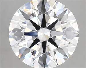 Picture of Lab Grown Diamond 4.35 Carats, Round with Ideal Cut, D Color, VVS2 Clarity and Certified by IGI
