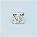 Natural Diamond 0.23 Carats, Princess with  Cut, F Color, VS1 Clarity and Certified by GIA