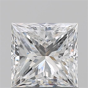 Picture of Natural Diamond 0.95 Carats, Princess with  Cut, E Color, VS2 Clarity and Certified by GIA