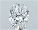 Natural Diamond 0.90 Carats, Oval with  Cut, E Color, SI2 Clarity and Certified by GIA