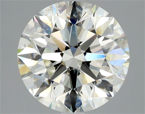 Picture of Natural Diamond 3.04 Carats, Round with Excellent Cut, J Color, SI2 Clarity and Certified by GIA