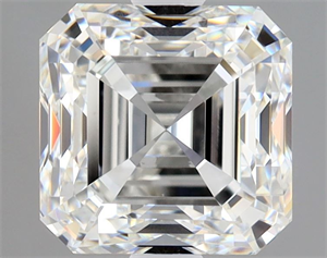 Picture of Natural Diamond 1.50 Carats, Asscher with  Cut, H Color, VVS2 Clarity and Certified by GIA