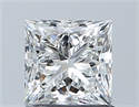 Natural Diamond 1.00 Carats, Princess with  Cut, G Color, VVS2 Clarity and Certified by GIA