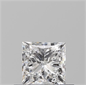 Natural Diamond 0.50 Carats, Princess with  Cut, D Color, VVS2 Clarity and Certified by GIA