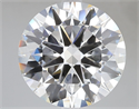 Lab Grown Diamond 7.02 Carats, Round with Excellent Cut, F Color, VVS2 Clarity and Certified by IGI