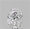 Natural Diamond 0.50 Carats, Oval with  Cut, D Color, VS2 Clarity and Certified by GIA