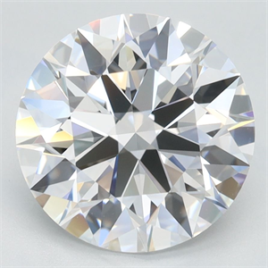 Picture of Lab Grown Diamond 3.15 Carats, Round with Ideal Cut, D Color, IF Clarity and Certified by IGI