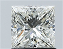 Natural Diamond 1.00 Carats, Princess with  Cut, H Color, VS1 Clarity and Certified by IGI