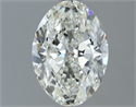Natural Diamond 1.00 Carats, Oval with  Cut, H Color, VVS2 Clarity and Certified by IGI