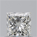 Natural Diamond 0.70 Carats, Princess with  Cut, J Color, VVS1 Clarity and Certified by GIA
