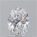 Natural Diamond 0.70 Carats, Oval with  Cut, D Color, SI1 Clarity and Certified by GIA
