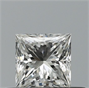 Natural Diamond 0.40 Carats, Princess with  Cut, G Color, VVS1 Clarity and Certified by GIA