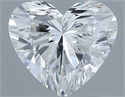 Natural Diamond 0.30 Carats, Heart with  Cut, E Color, VVS2 Clarity and Certified by GIA