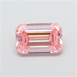 Picture of Lab Grown Diamond 1.51 Carats, Emerald with  Cut, Fancy Intense Pink Color, VS1 Clarity and Certified by IGI