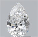 Natural Diamond 0.70 Carats, Pear with  Cut, D Color, VVS2 Clarity and Certified by GIA