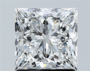 Foto Diamante Natural 1.51 quilates, Princesa , Color F, claridad VS1 y certificado GIA de