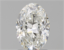 Natural Diamond 1.51 Carats, Oval with  Cut, H Color, SI1 Clarity and Certified by GIA