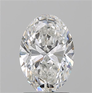 Foto Diamante Natural 1.71 quilates, Ovalado , Color F, claridad SI1 y certificado GIA de