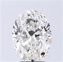 Natural Diamond 3.00 Carats, Oval with  Cut, G Color, SI2 Clarity and Certified by GIA