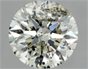 Diamante Natural 2.50 quilates, Redondo , Color K, claridad I1 y certificado IGI