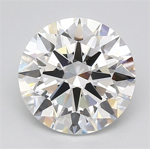 Picture of Lab Grown Diamond 3.04 Carats, Round with Excellent Cut, D Color, FL Clarity and Certified by GIA