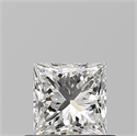 Natural Diamond 0.55 Carats, Princess with  Cut, G Color, VS1 Clarity and Certified by GIA