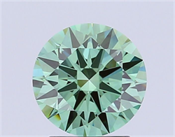Picture of Lab Grown Diamond 2.04 Carats, Round with Excellent Cut, Fancy Vivid Green Color, VVS2 Clarity and Certified by IGI
