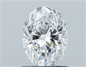 Natural Diamond 0.90 Carats, Oval with  Cut, D Color, VS2 Clarity and Certified by GIA