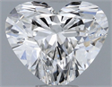 Natural Diamond 0.53 Carats, Heart with  Cut, H Color, VVS1 Clarity and Certified by GIA