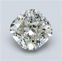 Natural Diamond 1.34 Carats, Cushion with  Cut, L Color, SI2 Clarity and Certified by GIA