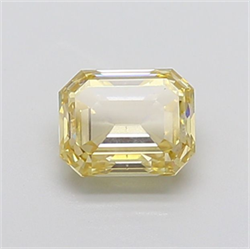 Picture of Lab Grown Diamond 2.00 Carats, Emerald with  Cut, Fancy Light Yellow Color, VS2 Clarity and Certified by IGI