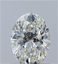 Natural Diamond 0.70 Carats, Oval with  Cut, H Color, VVS1 Clarity and Certified by GIA