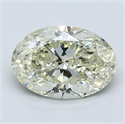 Natural Diamond 2.51 Carats, Oval with  Cut, M Color, SI2 Clarity and Certified by GIA