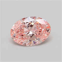Picture of Lab Grown Diamond 2.44 Carats, Oval with  Cut, Fancy Vivid Pink Color, VVS2 Clarity and Certified by IGI
